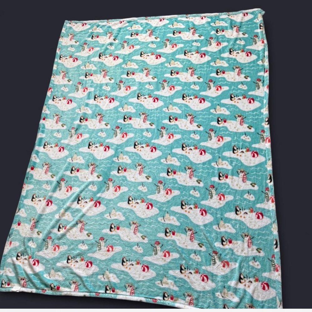 Snowman and Penguin Blanket